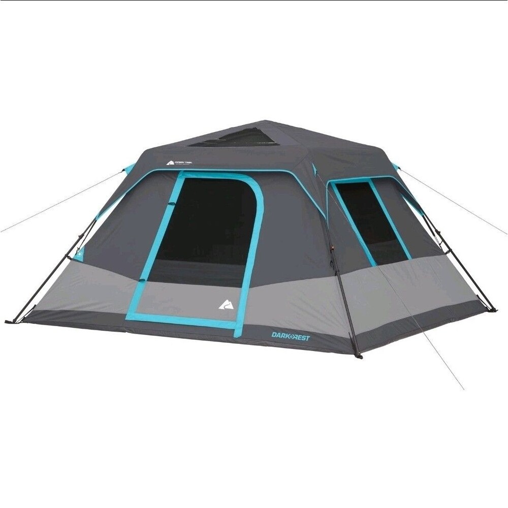 Ozark Trail 10 X 9 6-Person Dark Rest Instant Cabin Tent, 16.81lbs, Camping NEW